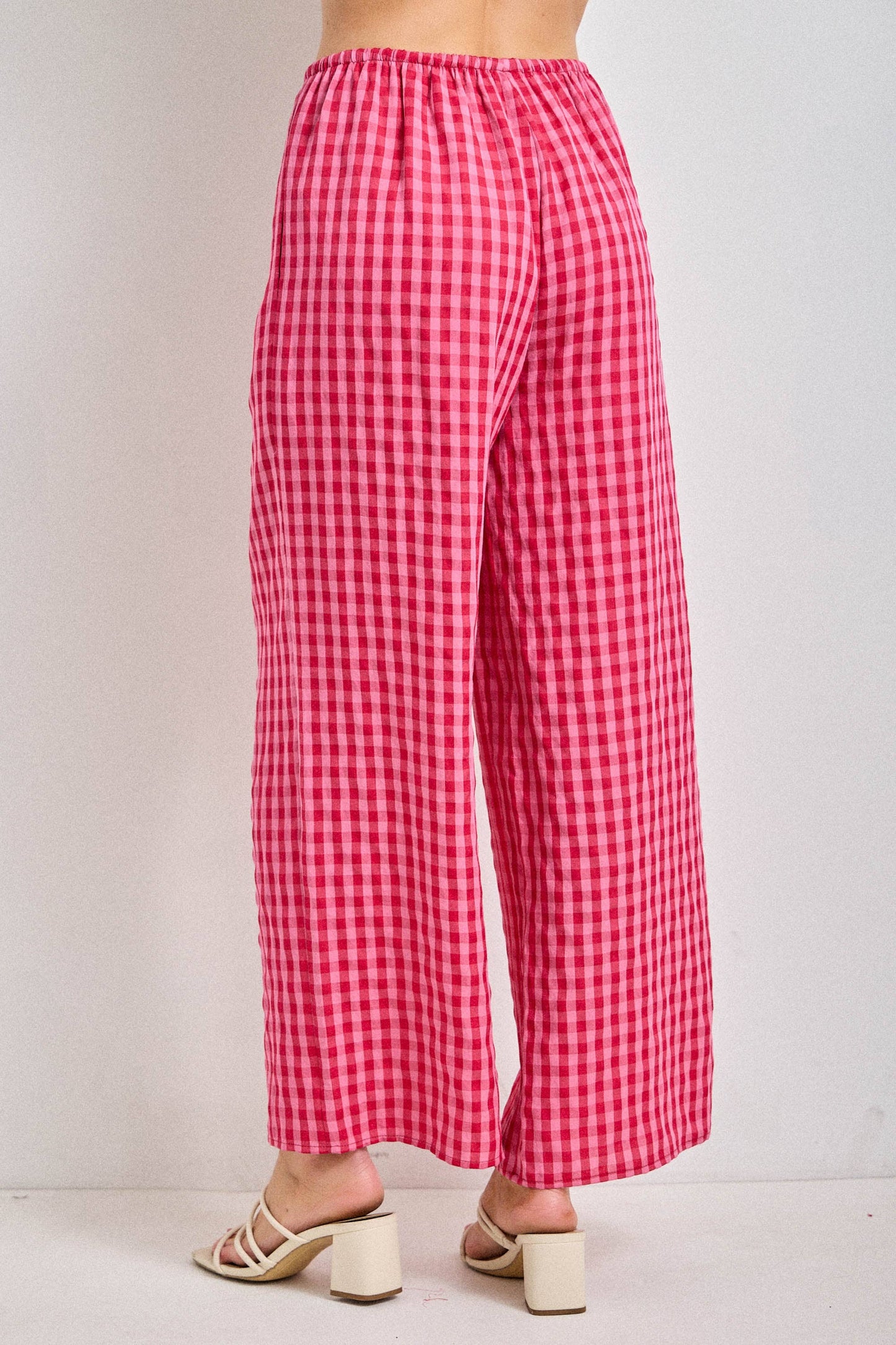 Picnic Print Fuchsia Pants
