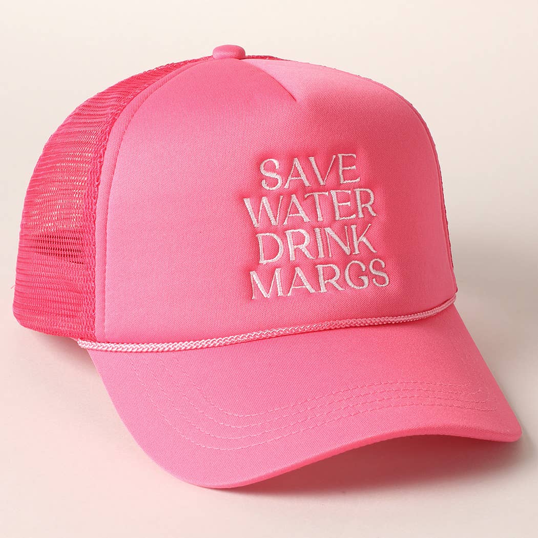 Save Water Fuchsia Trucker Hat