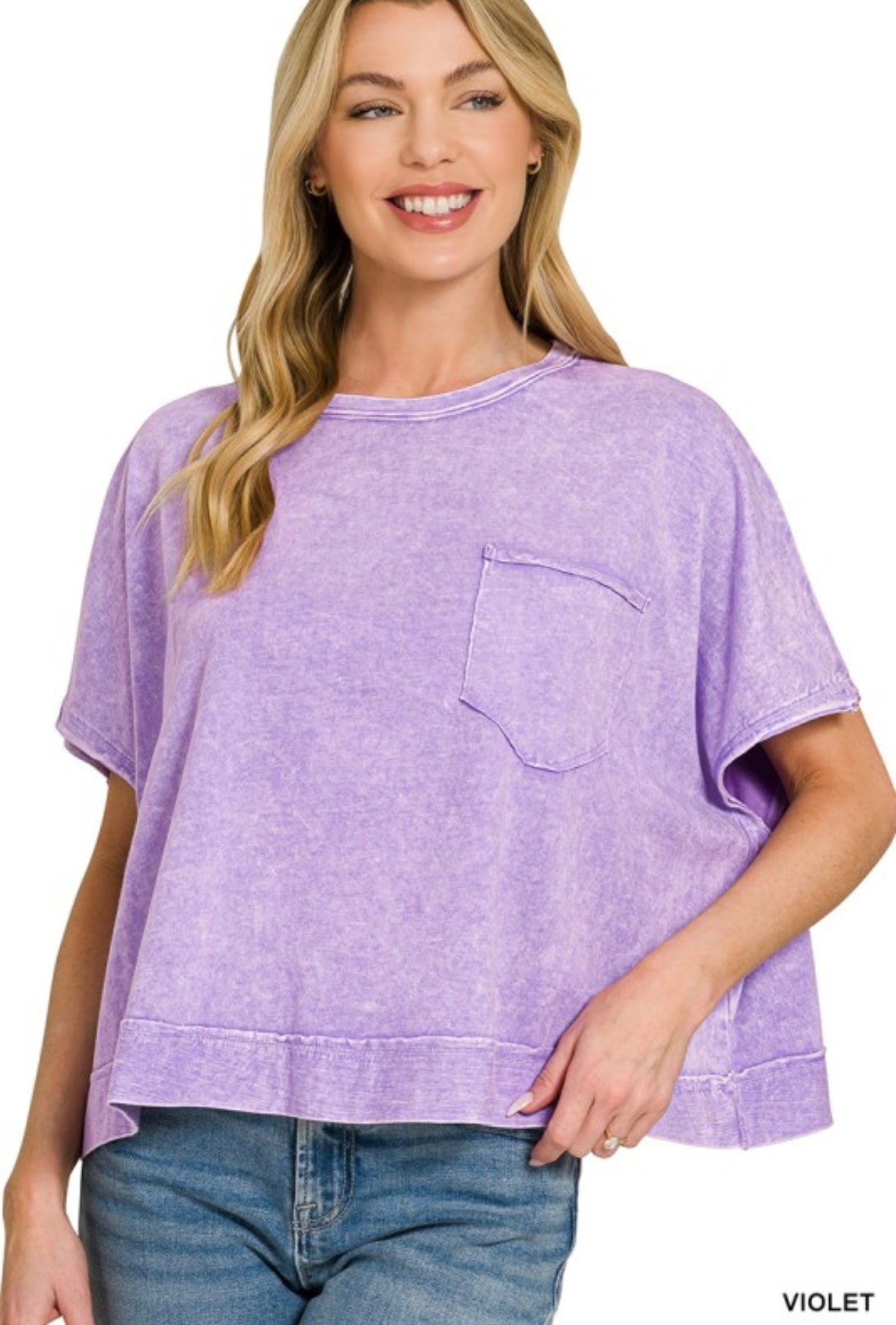 Violet Pocket Top