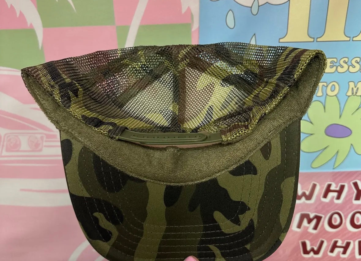 Too Pretty To Work Trucker Hat - Camo