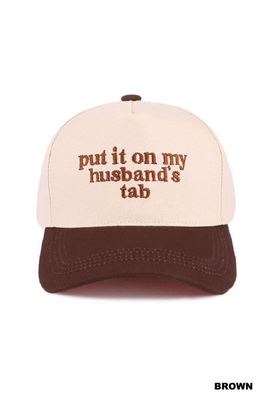 Husband's Tab Embroidered Hat