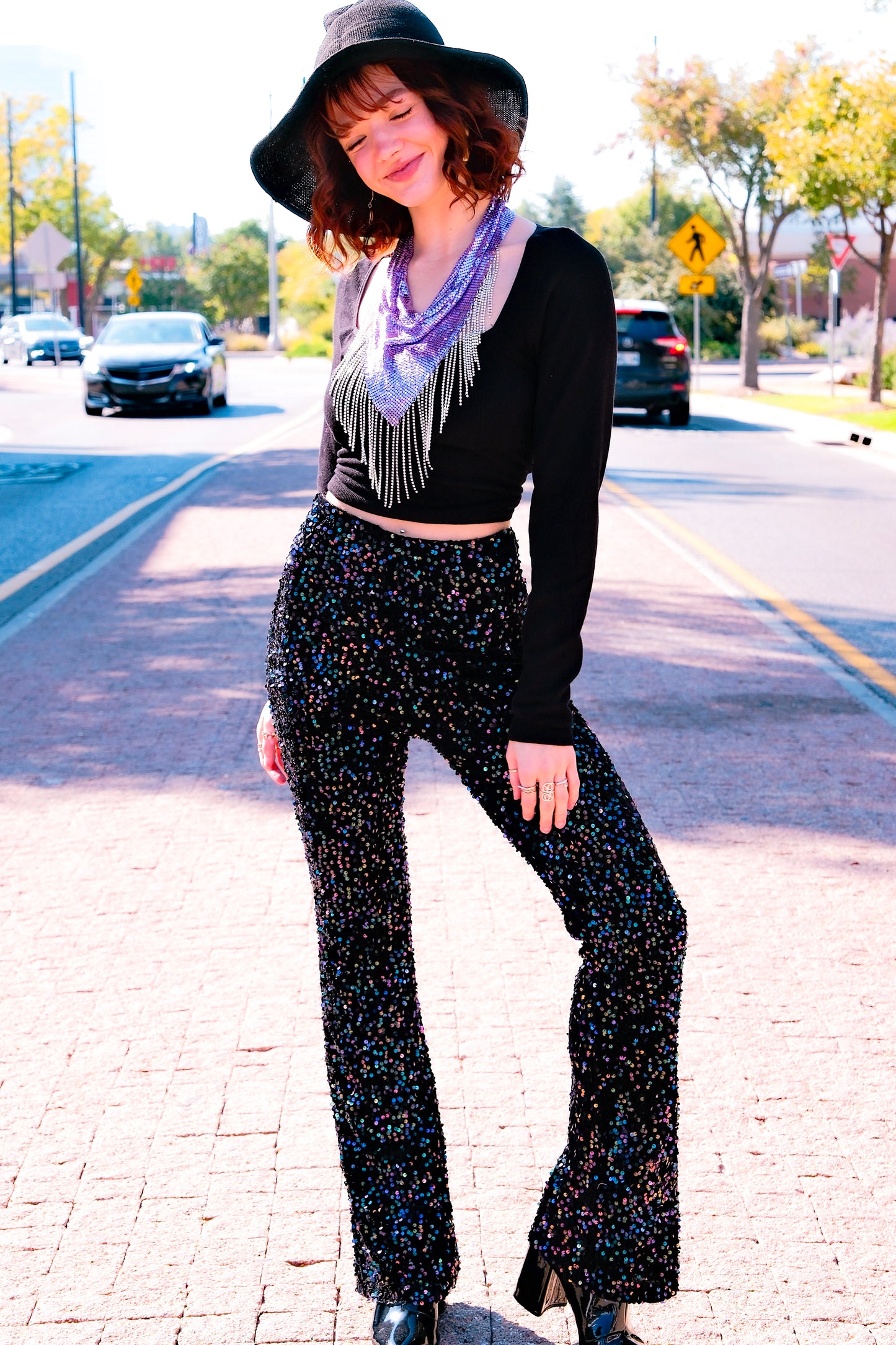 Shimmer Sequin Pants