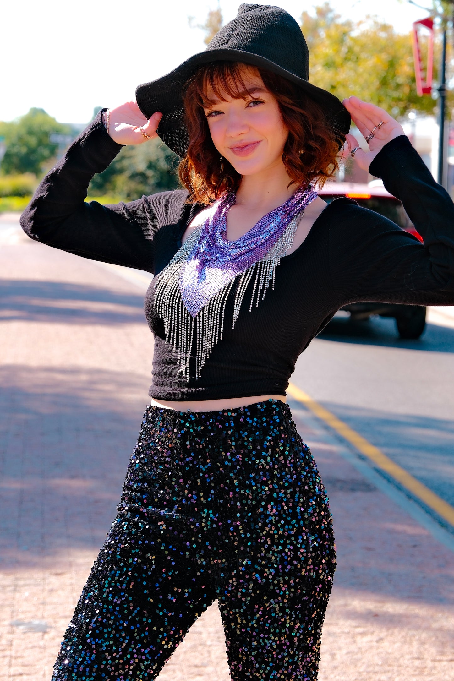 Shimmer Sequin Pants