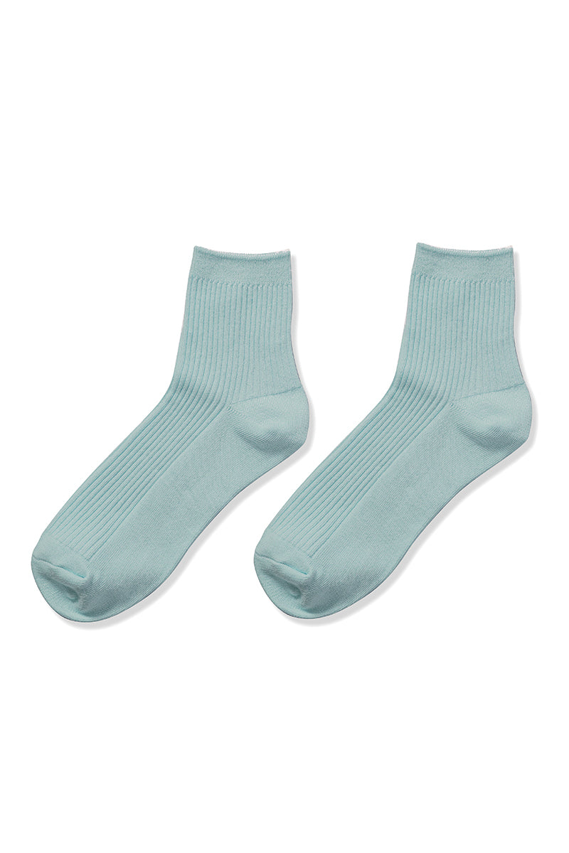 Ribbed Crew Socks