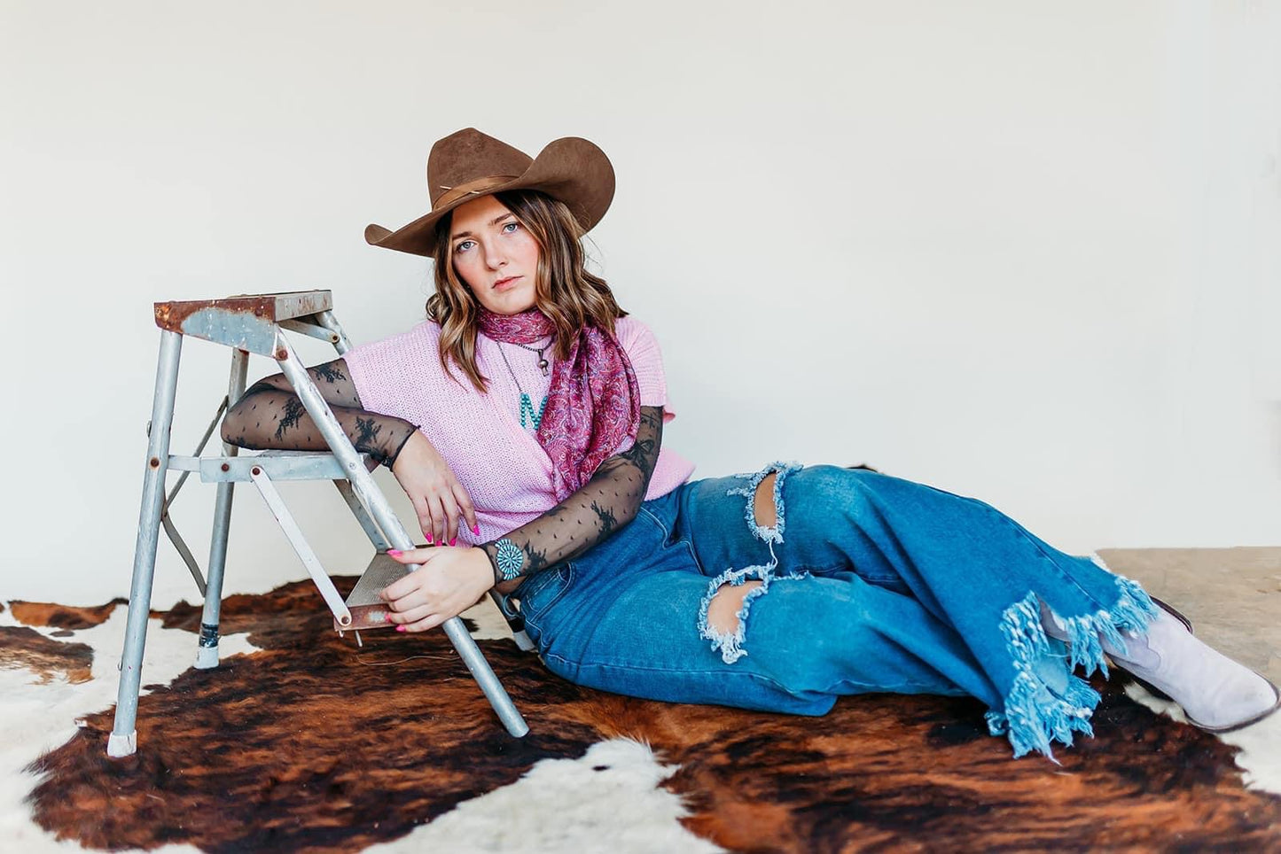 Reba Distressed Denim Jeans