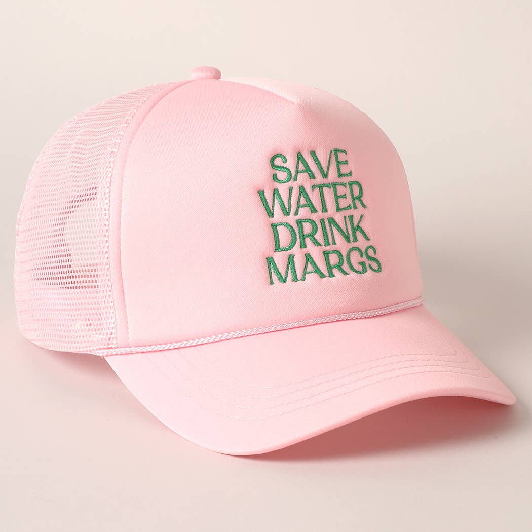 Save Water Light Pink Trucker Hat
