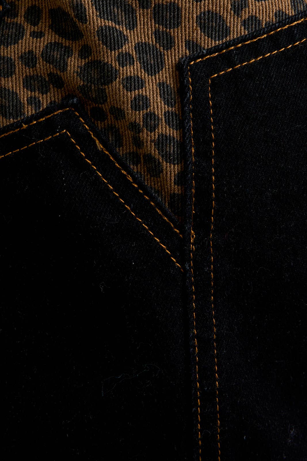 Leopard Star Denim Skirt