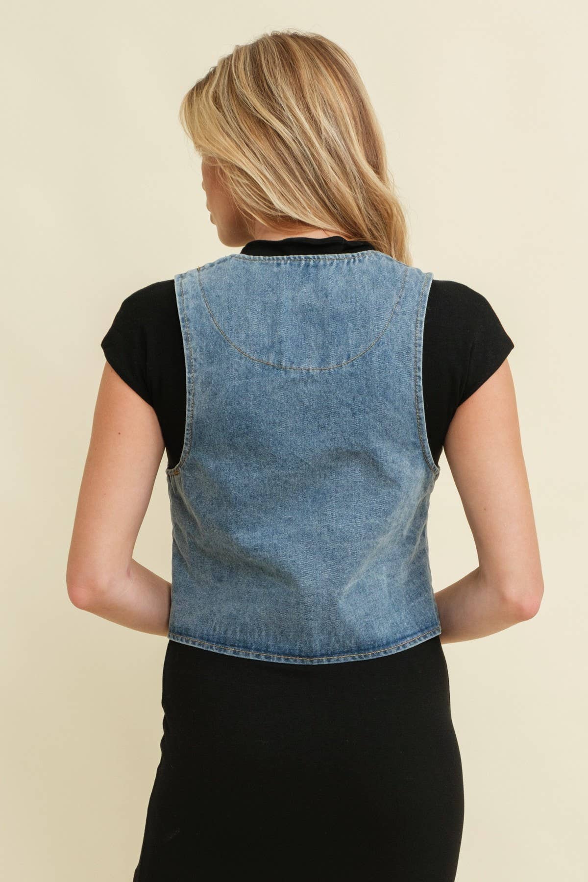 Denim Double Knot Vest