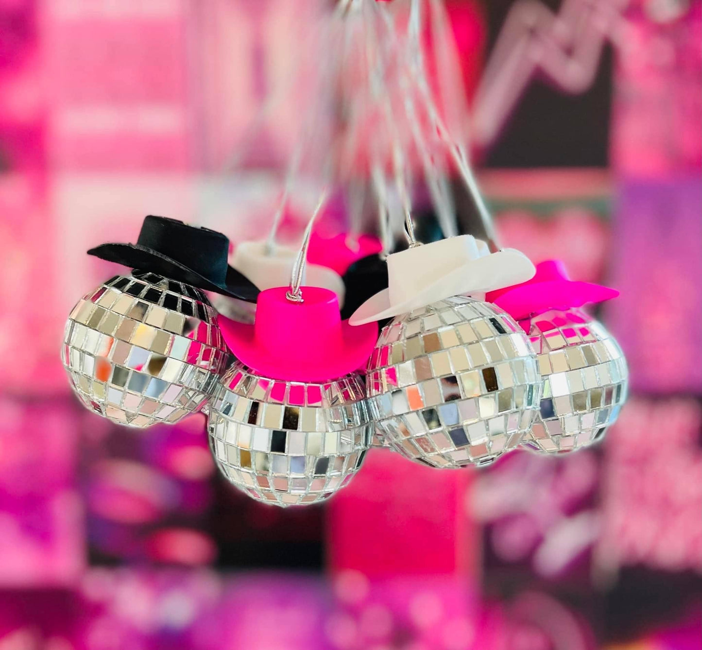 Cowgirl Disco Car Charm