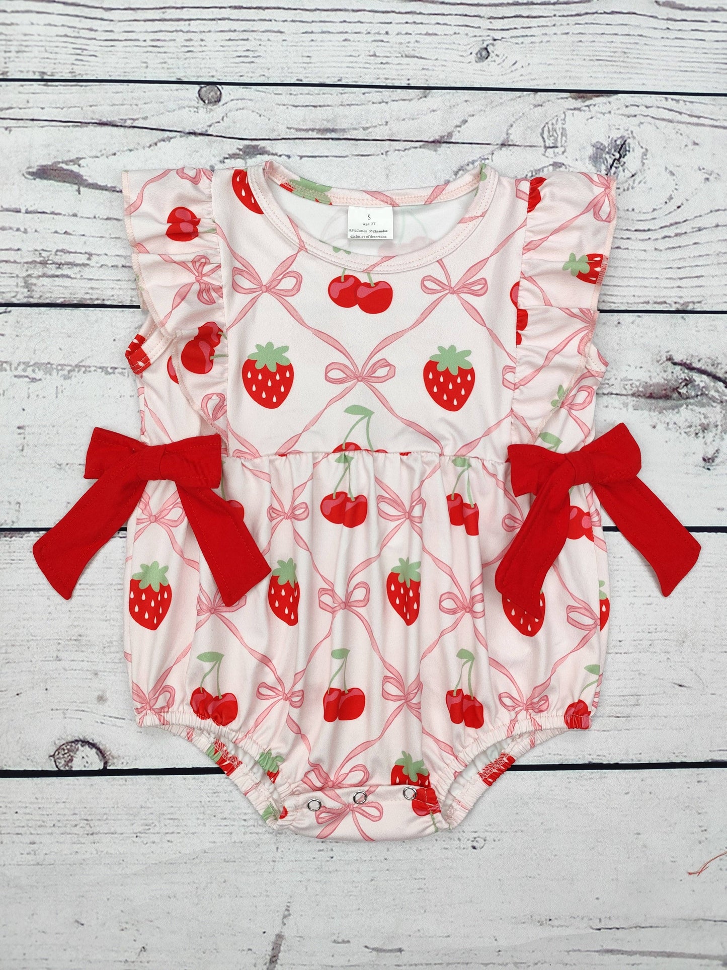 Baby Strawberry Bubble Onesie