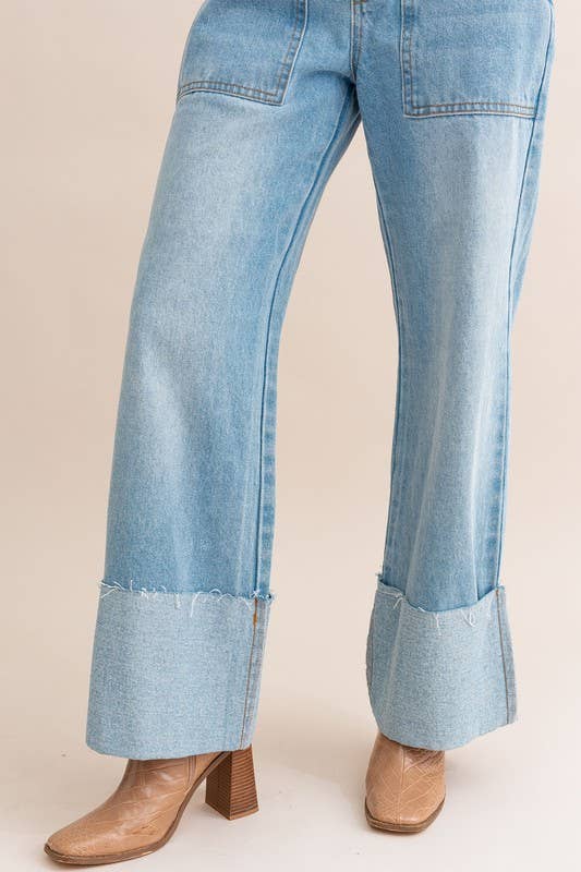 Hannah High Waisted Cuff Jeans