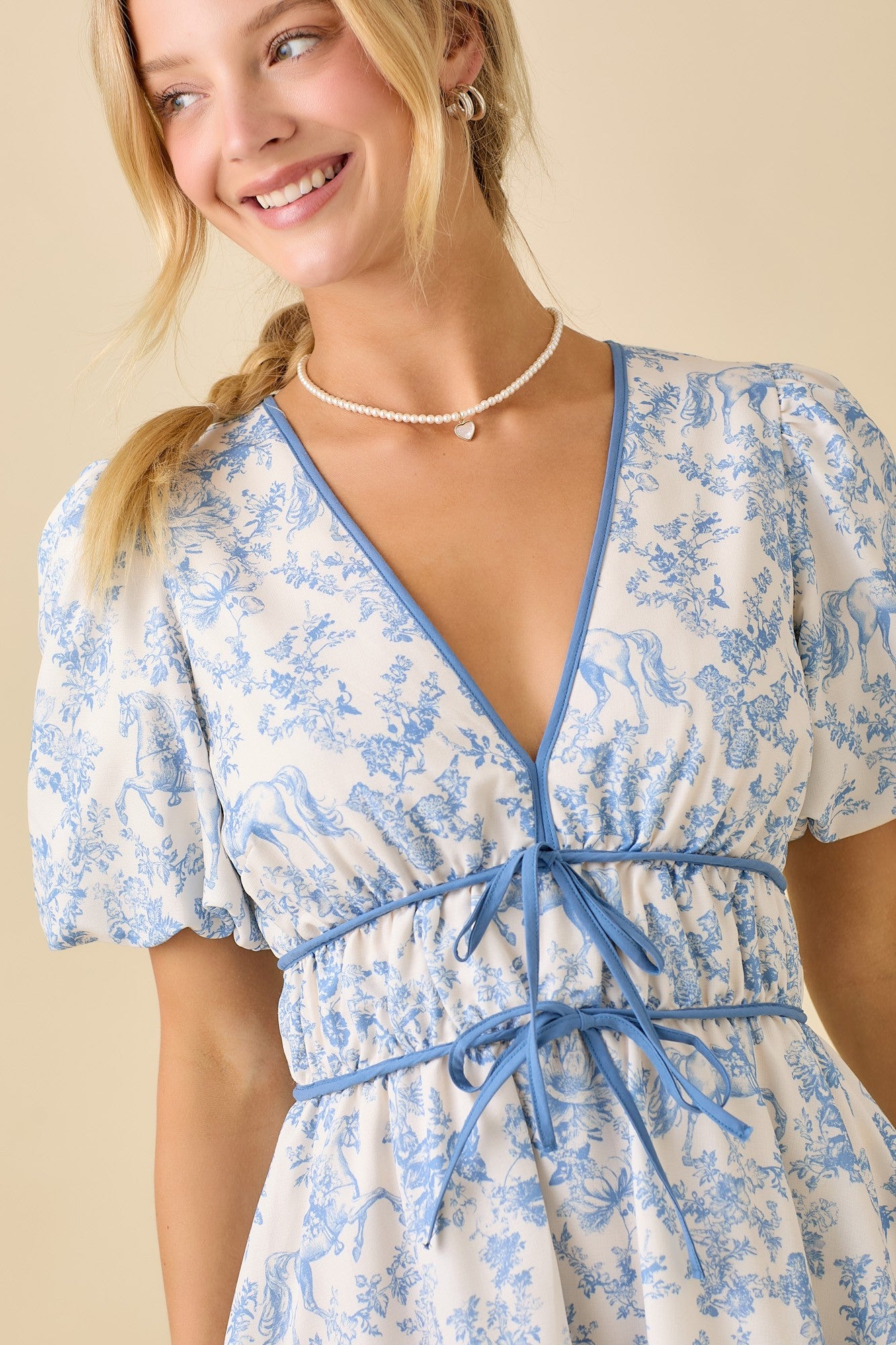 Vintage Blue Midi Dress