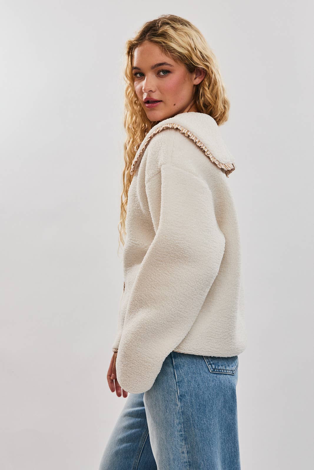 Ivory Teddy Sherpa Jacket