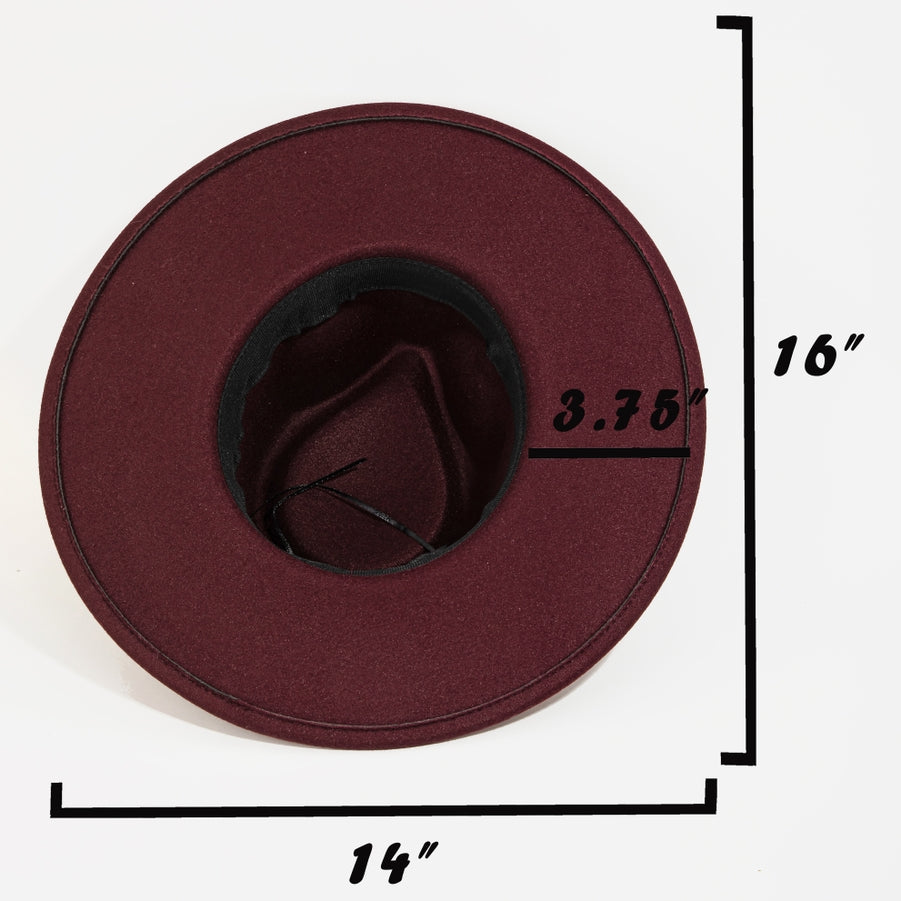 Boho Braided Band Hat - Burgundy