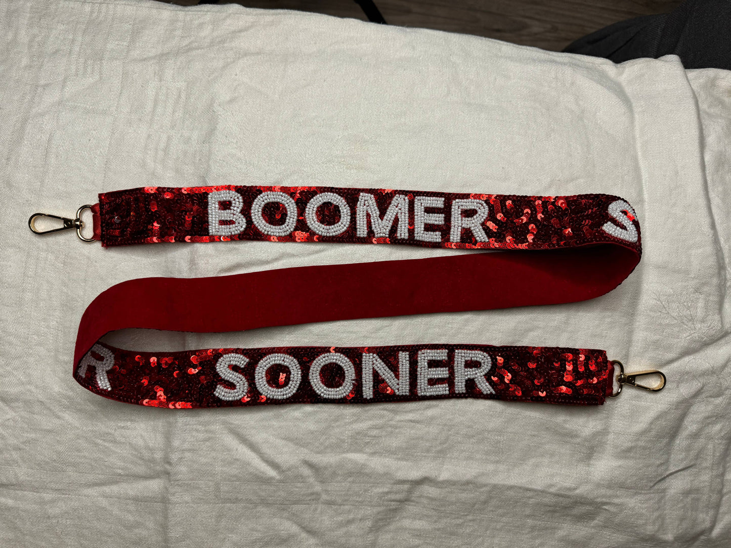 Boomer Sooner Beaded Purse Strap