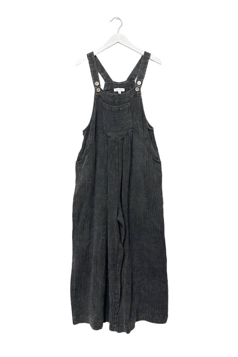 Sage Green Wide Leg Overalls