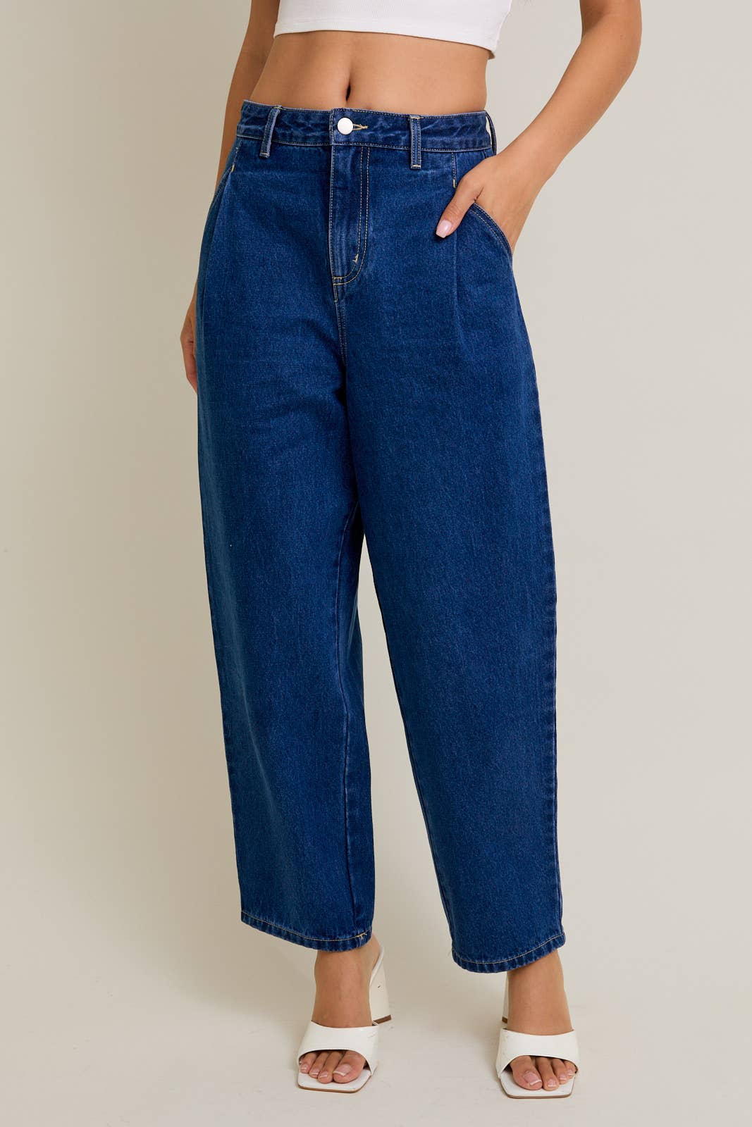 Leopard Bow Barrel Jeans
