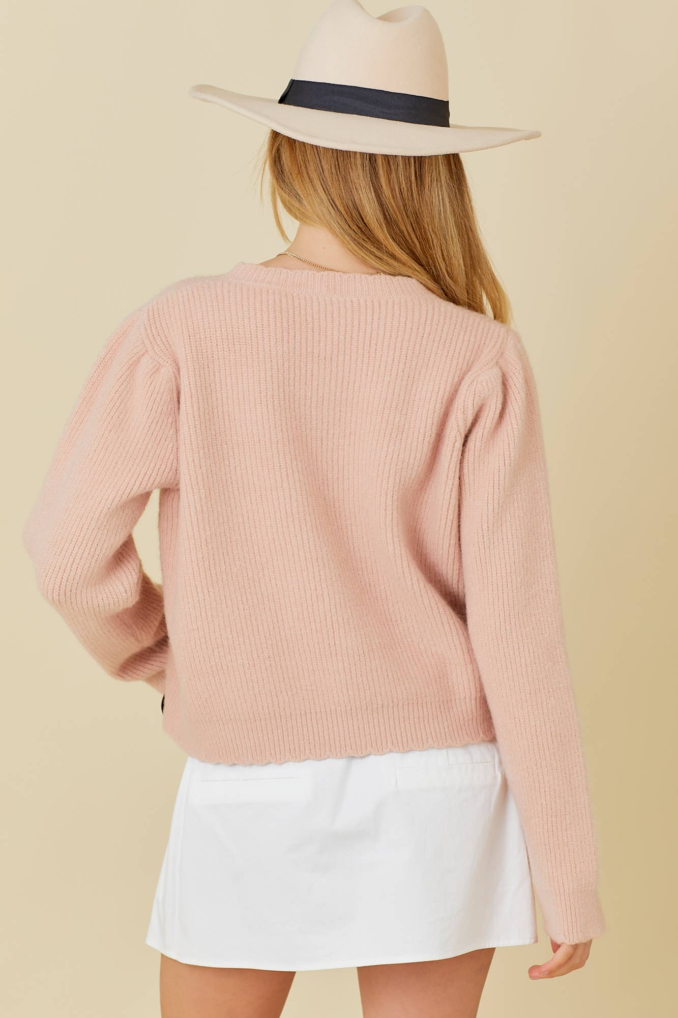 Sandy Beaches Bow Cardigan