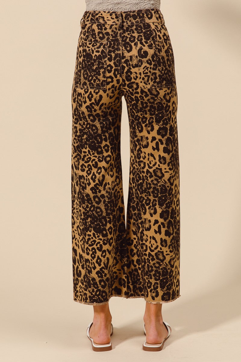 Leopard Wide Leg Pants