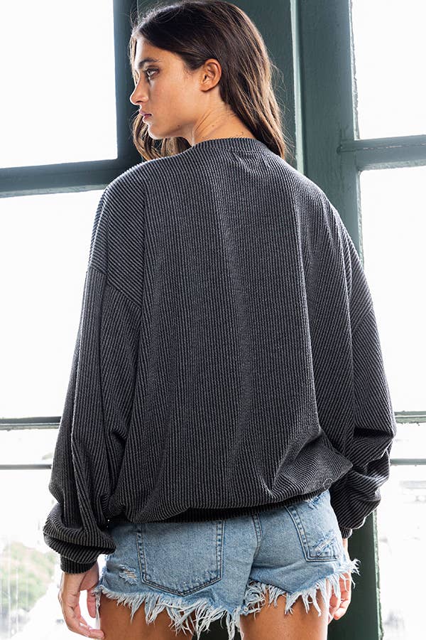 OKLAHOMA Oversized Sweatshirt - Black