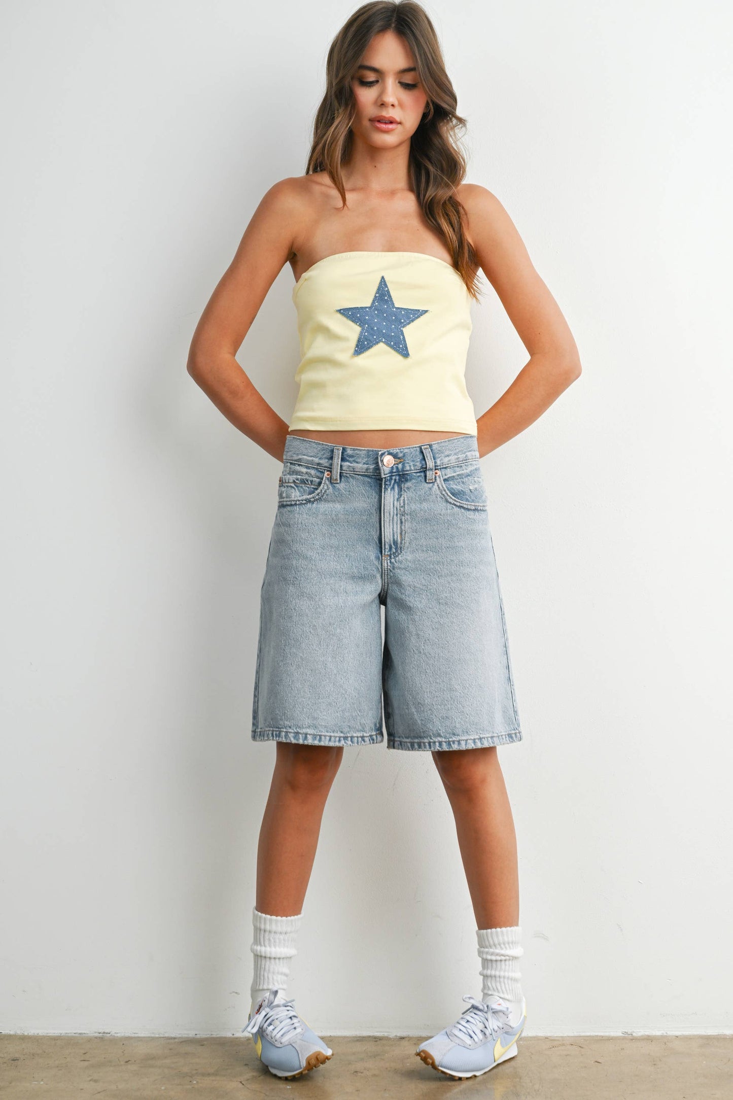 Star Applique Tube Top