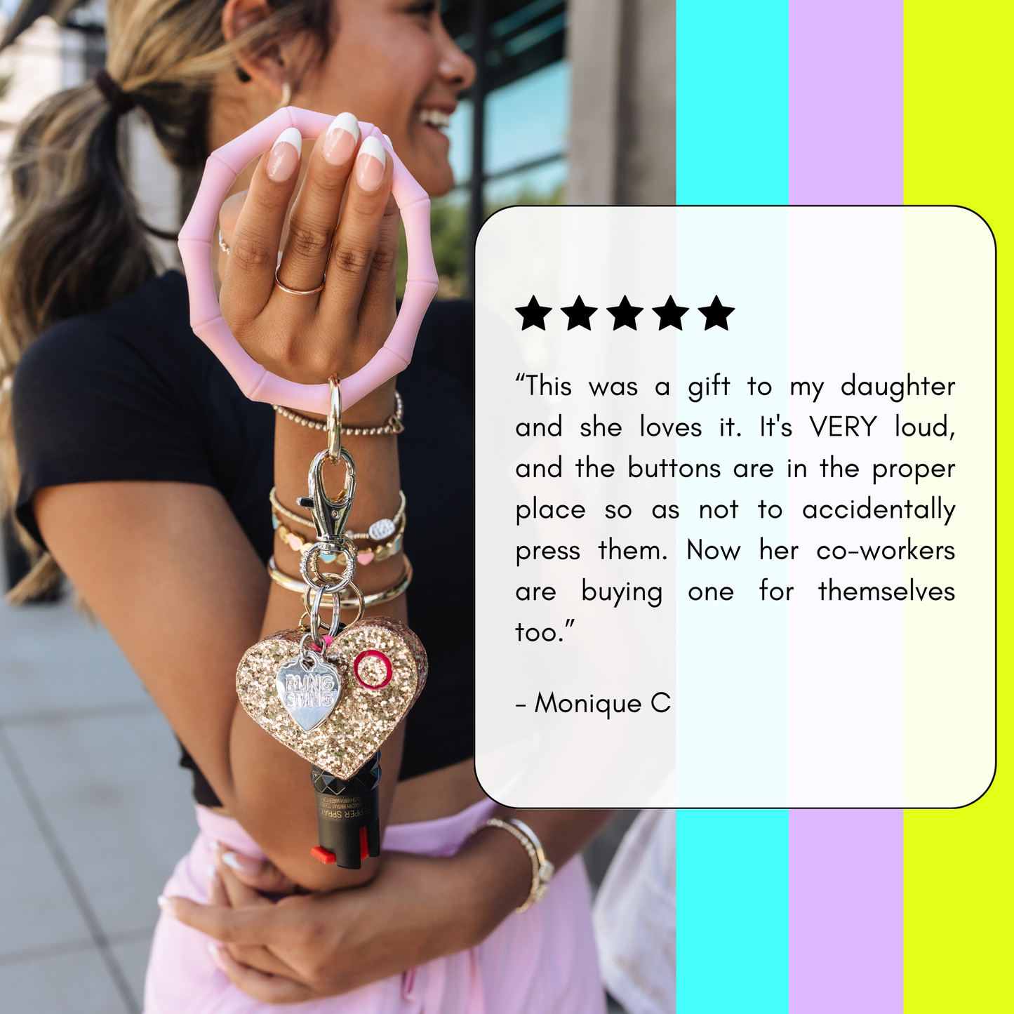 Heart Safety Alarm - Glitter