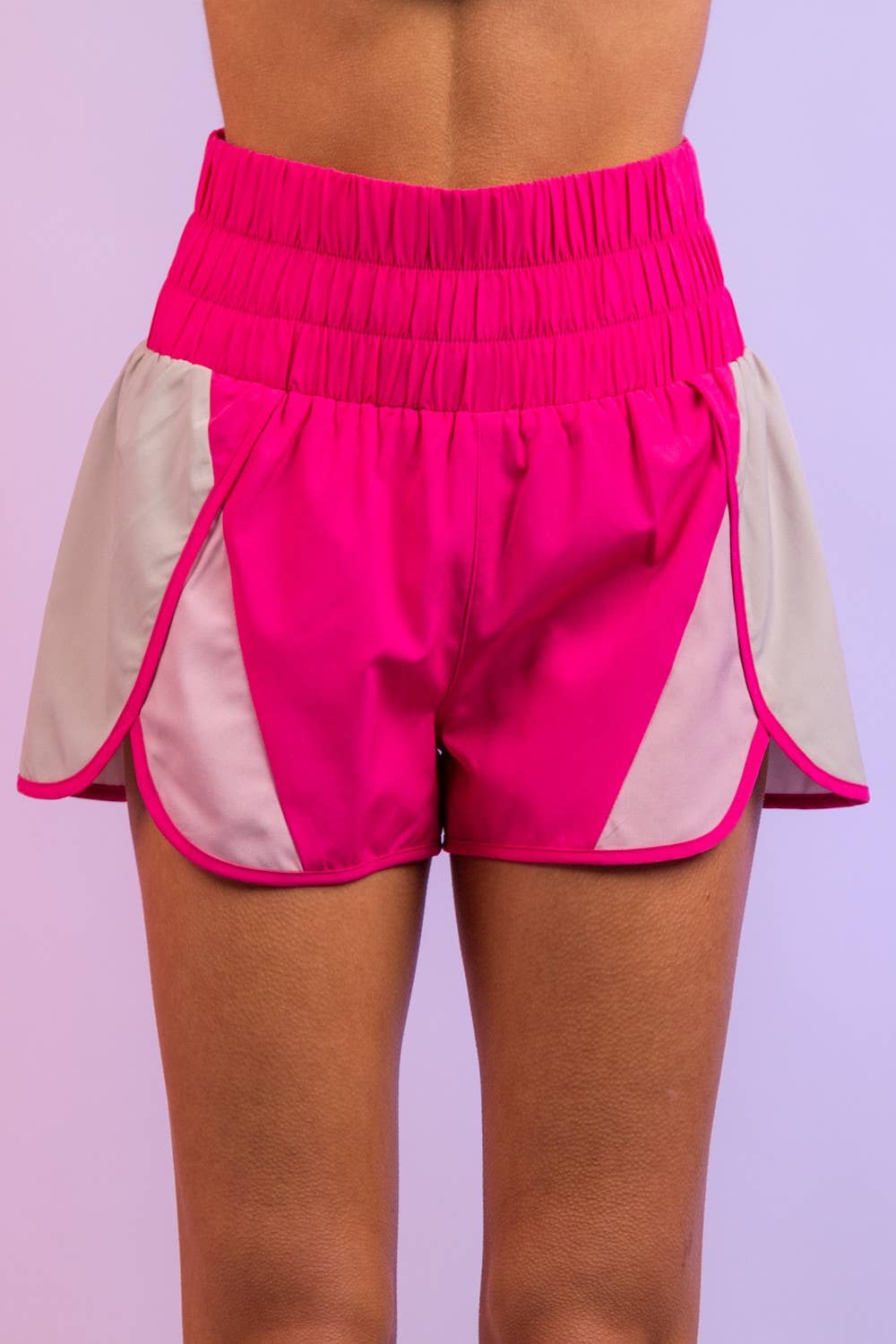 Colorblock Activewear Shorts - PINK