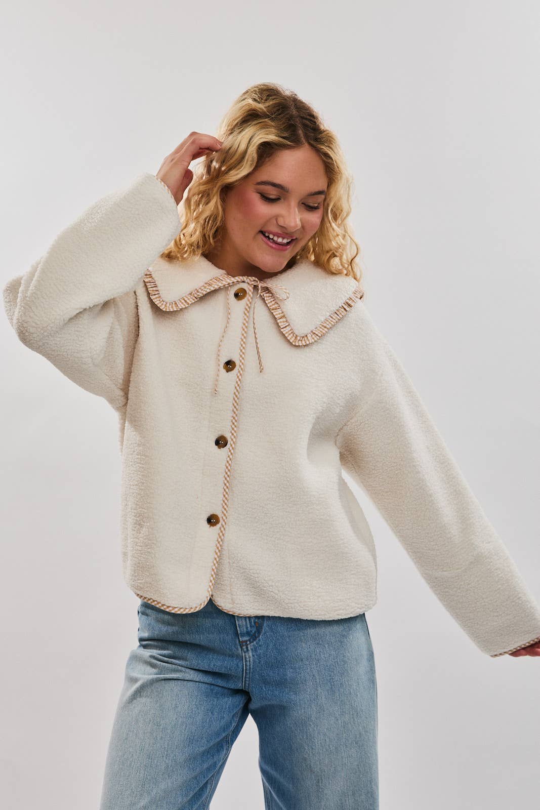 Ivory Teddy Sherpa Jacket