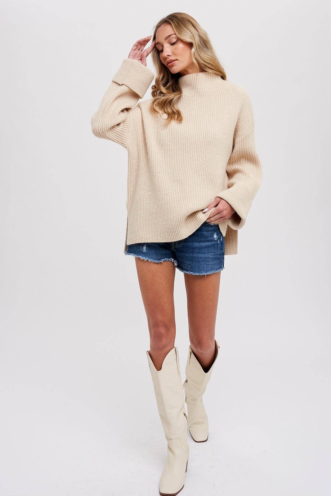 Rory Oatmeal Oversized Sweater