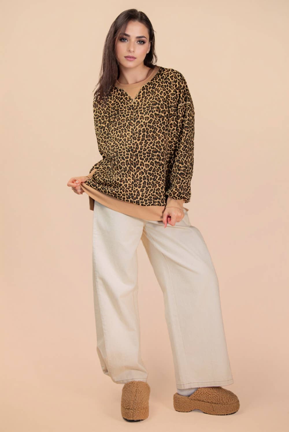 Leopard Printed Knit Top