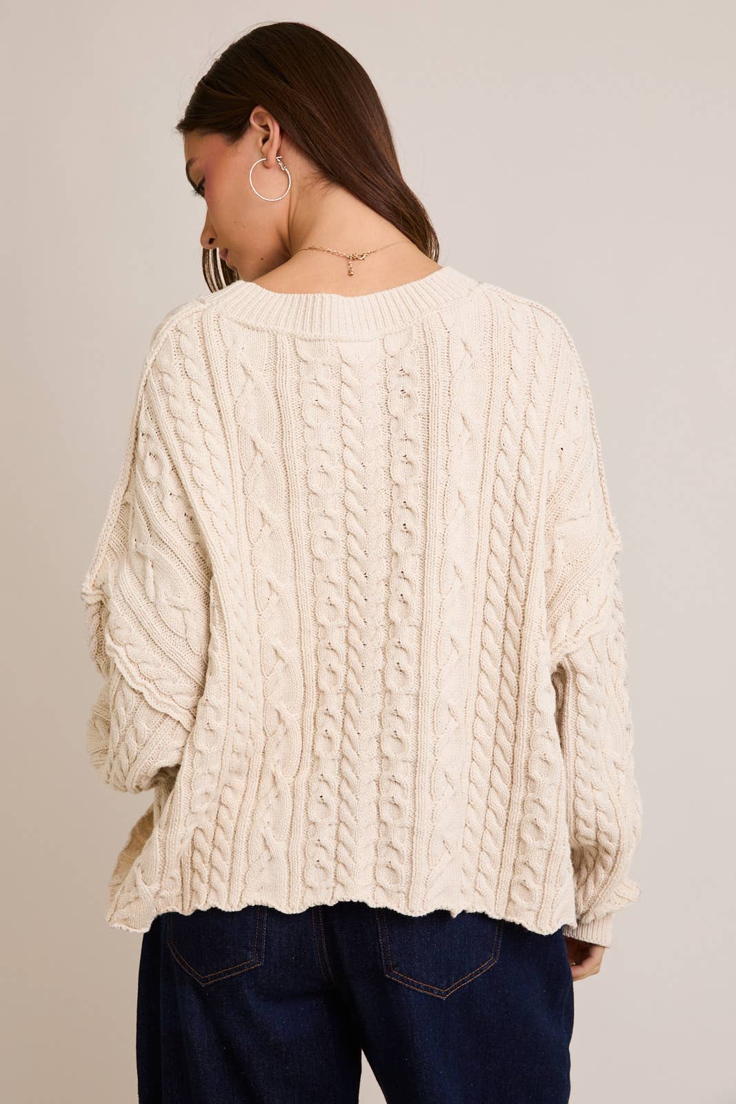 Cozy Cream Flag Sweater