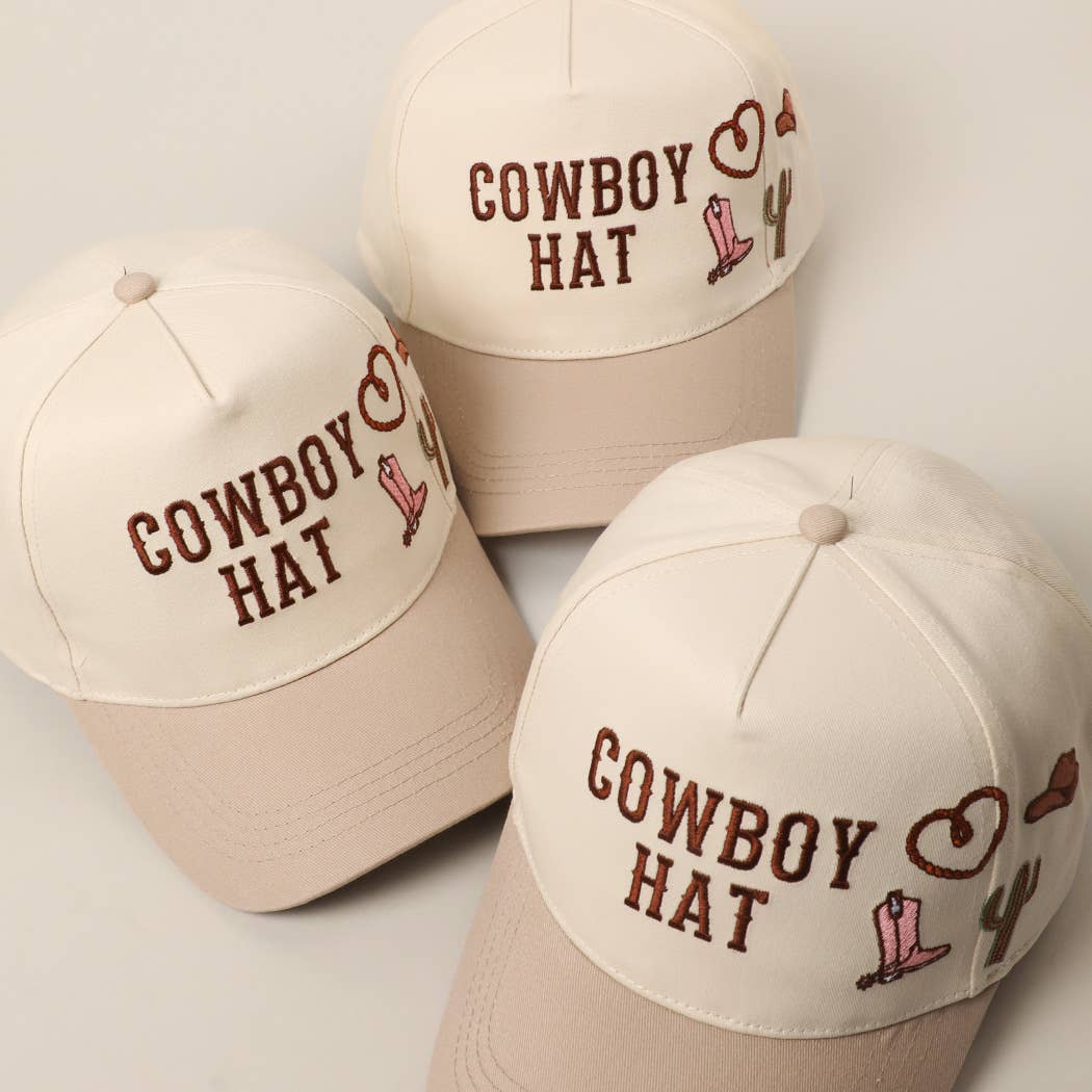 Cowboy Hat Embroidered Cap