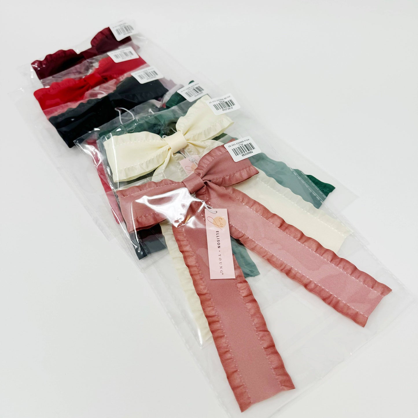 Frill Bow Hair Clips