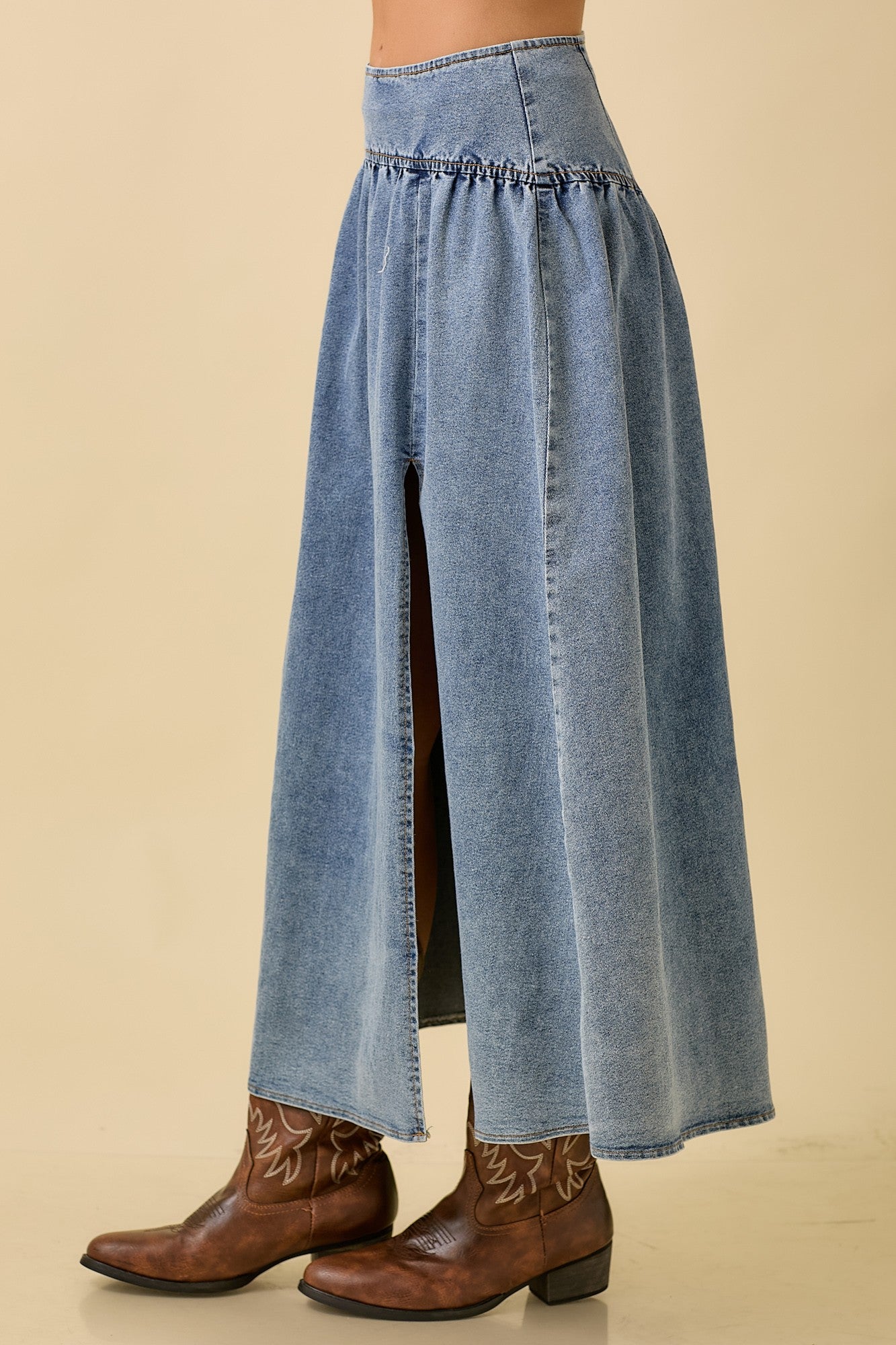 Denim Dreams Midi Skirt