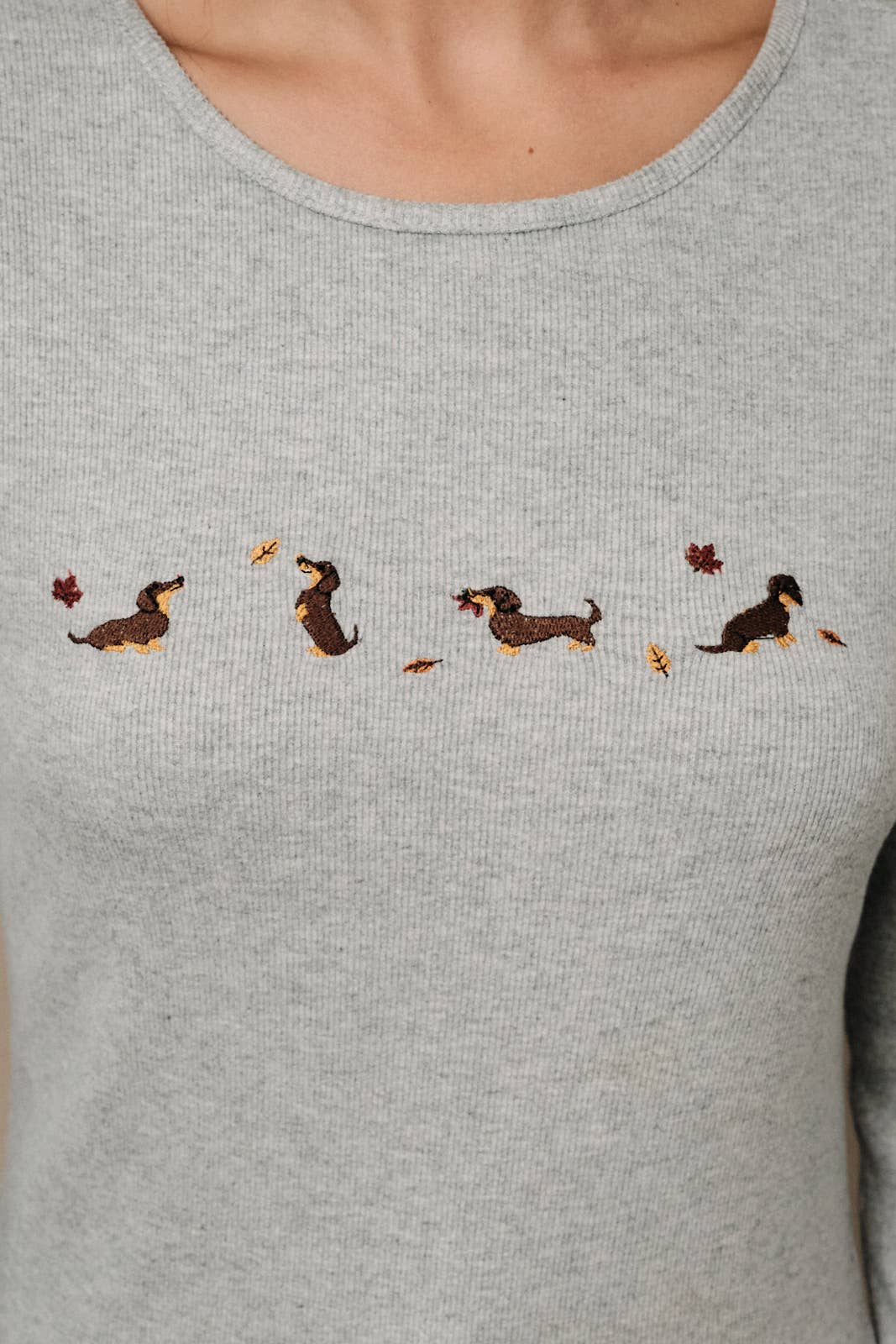 Fall Dog Ribbed Top