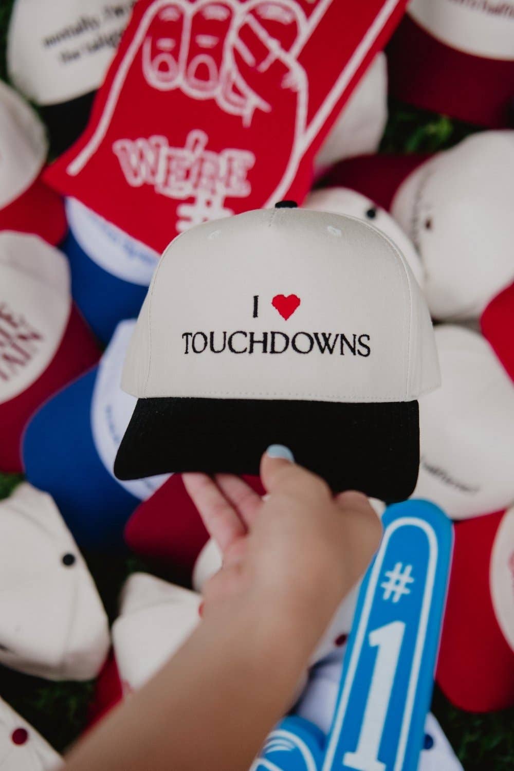 I Heart Touchdowns Trucker Hat