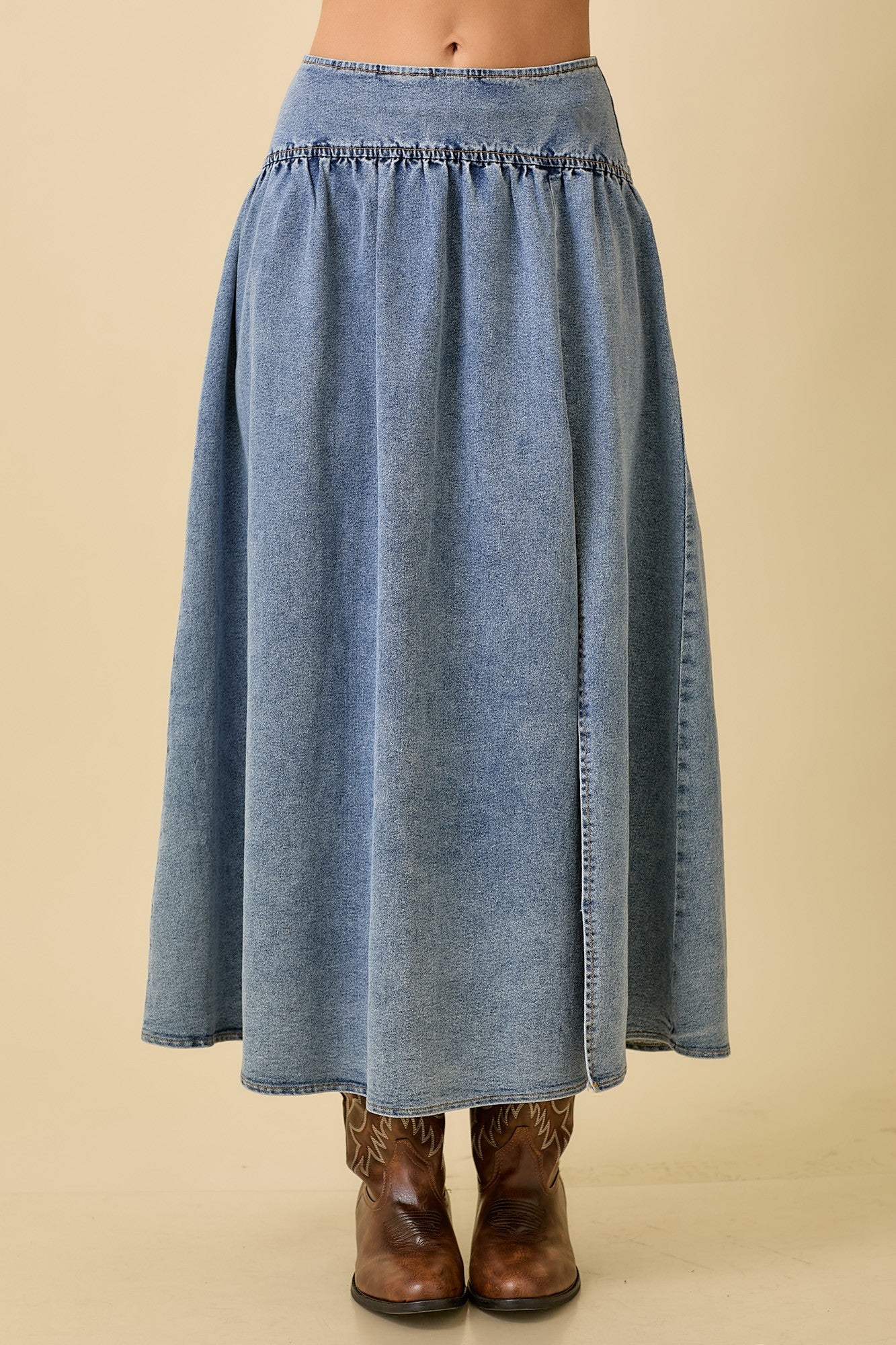 Denim Dreams Midi Skirt
