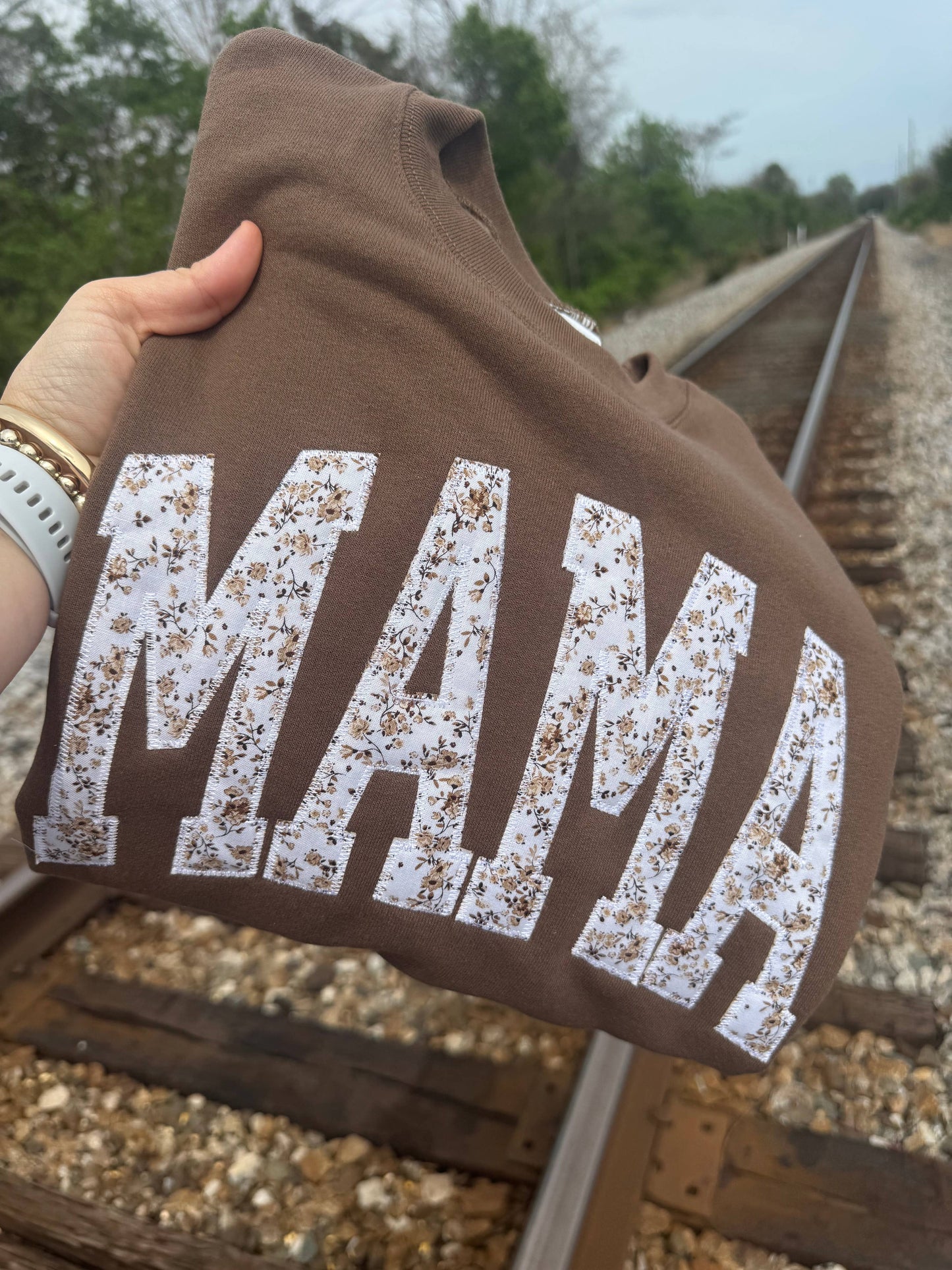 Brown Floral Mama Sweatshirt