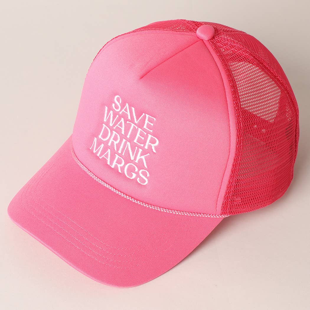 Save Water Fuchsia Trucker Hat