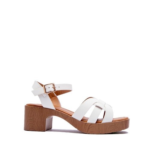 White Strappy Sandal Heel