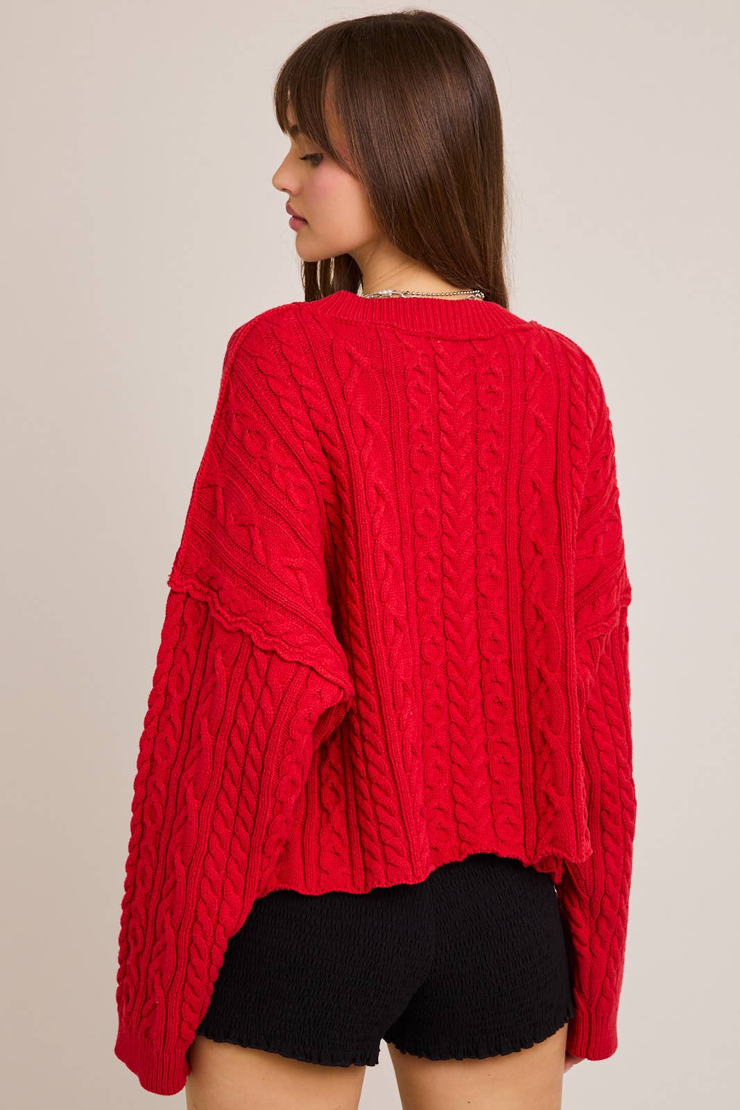 Cozy Red Flag Sweater