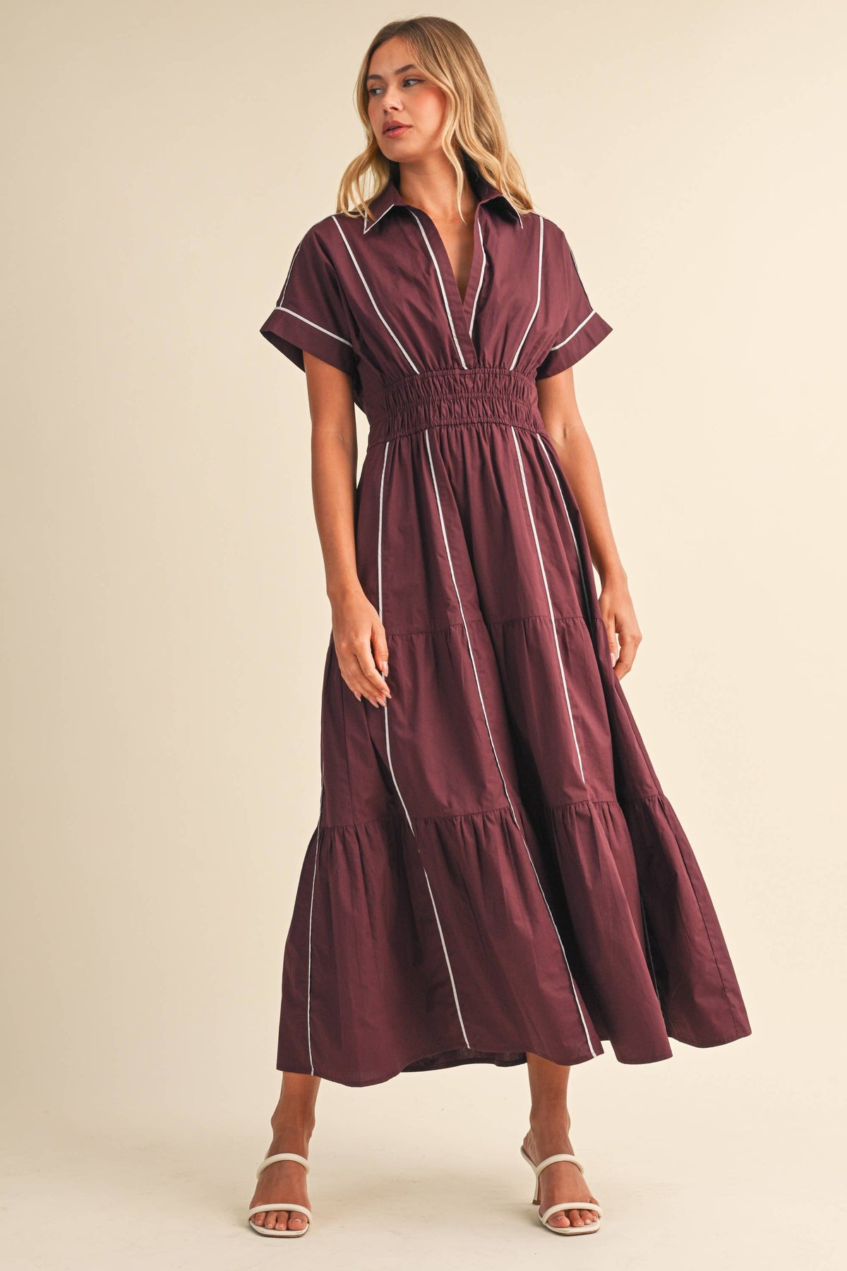 Deep Wine Maxi Dressi