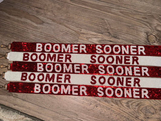 Boomer Sooner Beaded Purse Strap