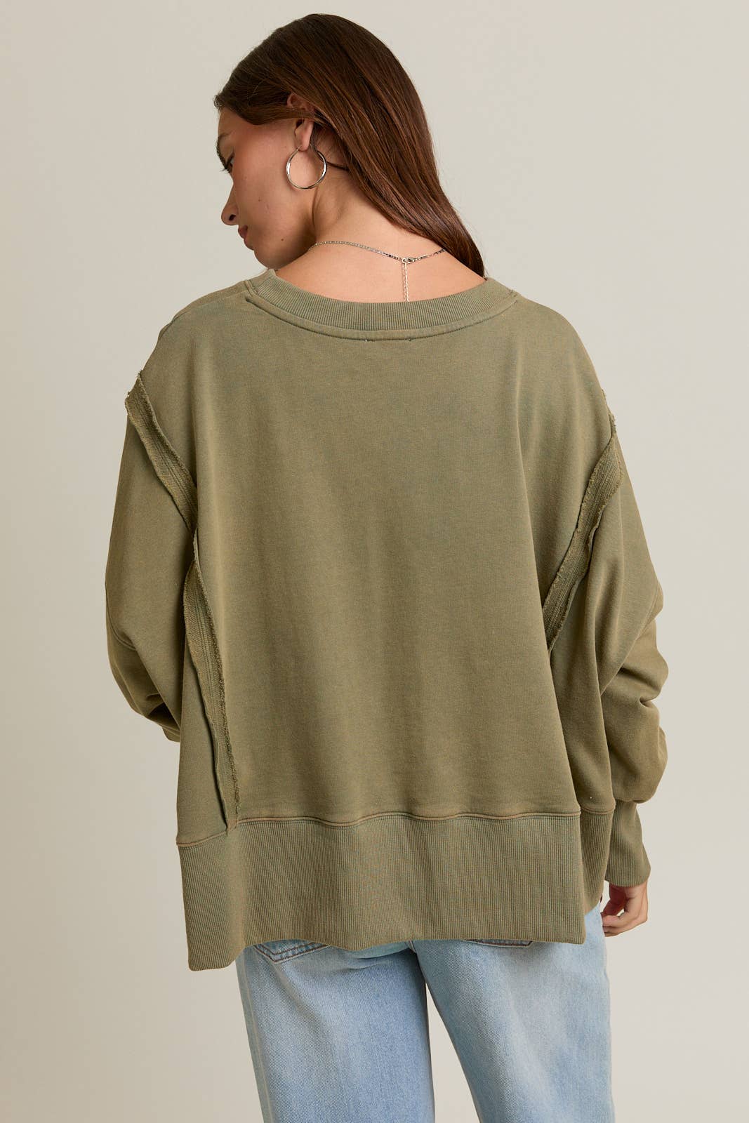 Sage Scooped Neck Sweatshirt