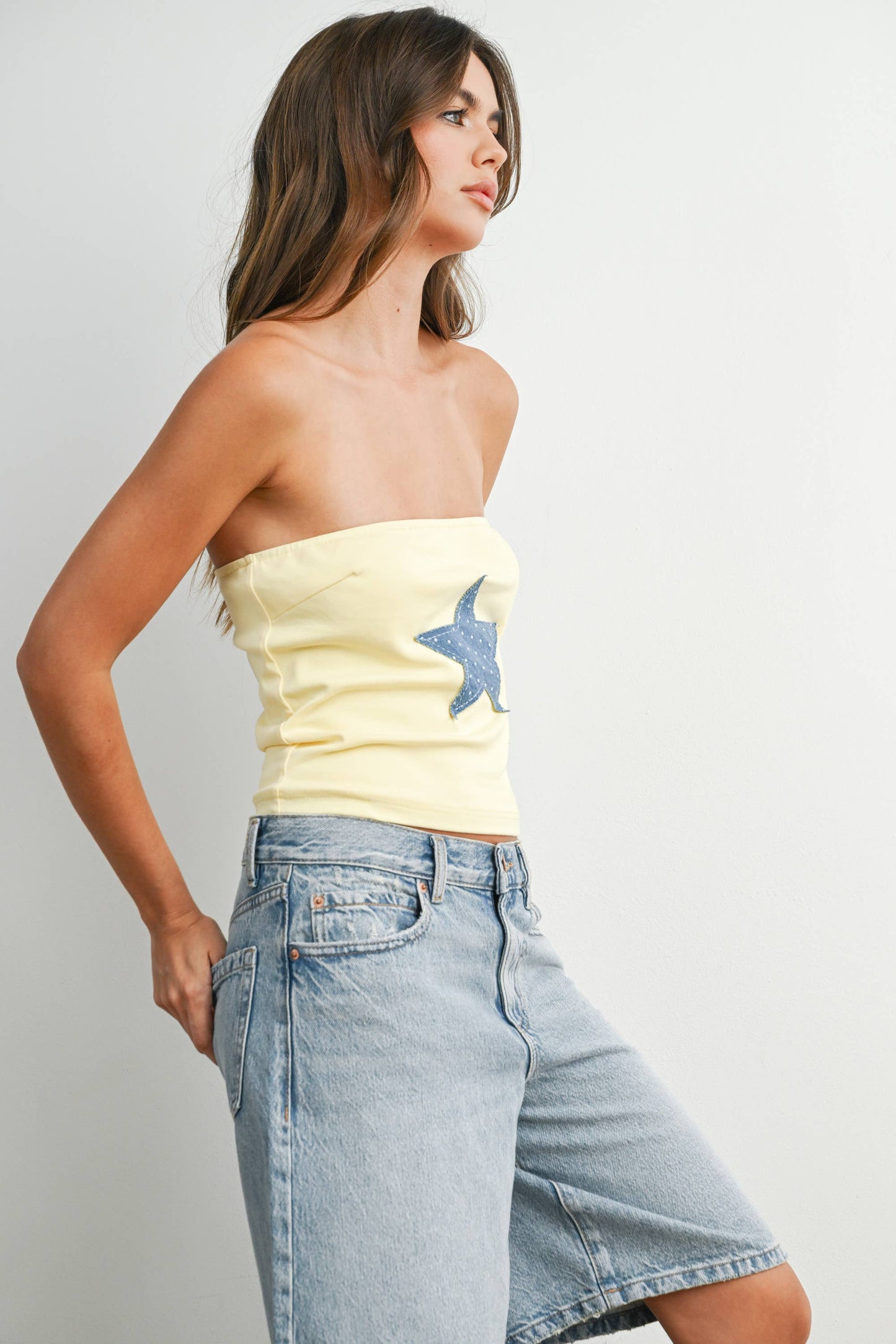 Star Applique Tube Top