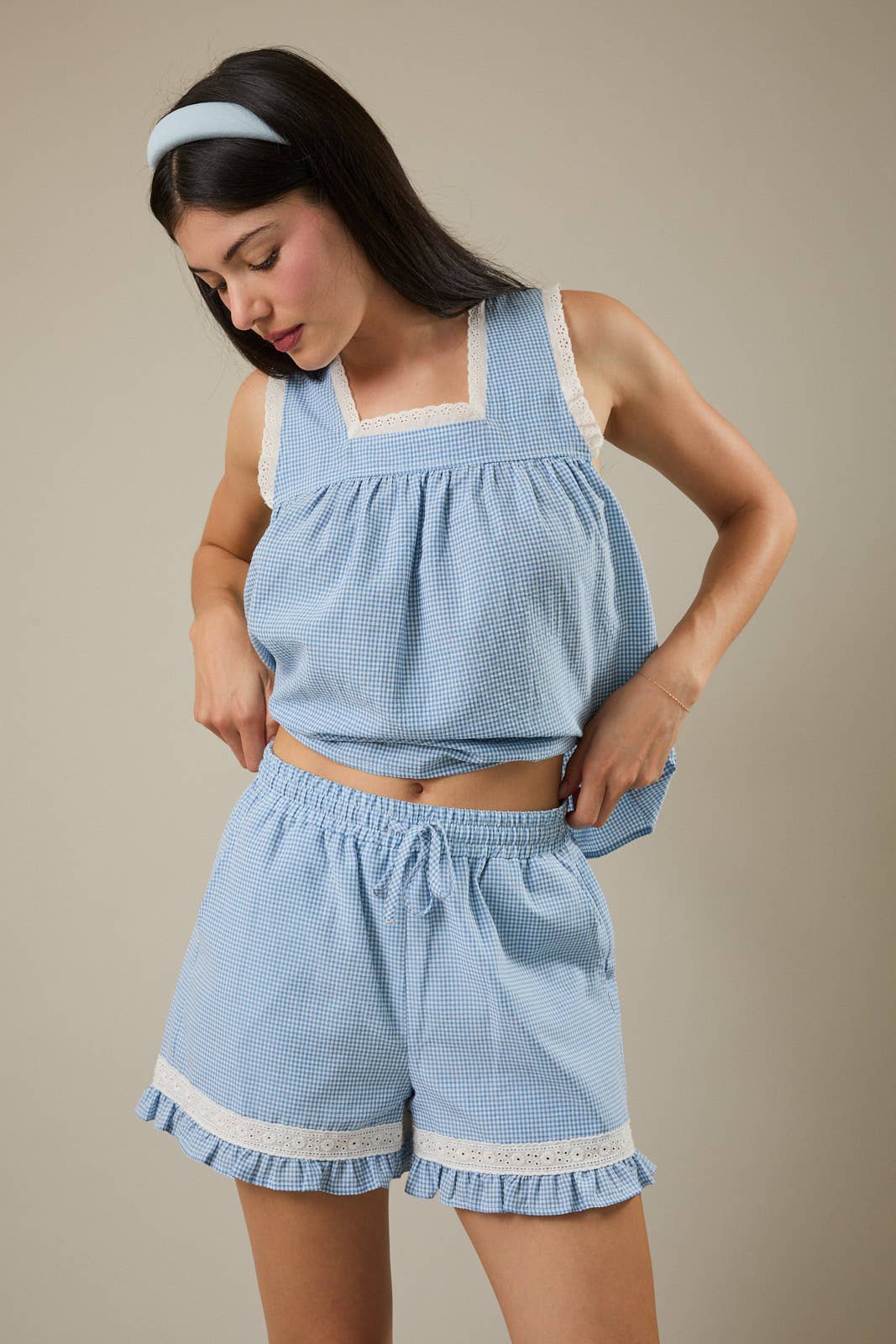 Blue Skies Gingham Set