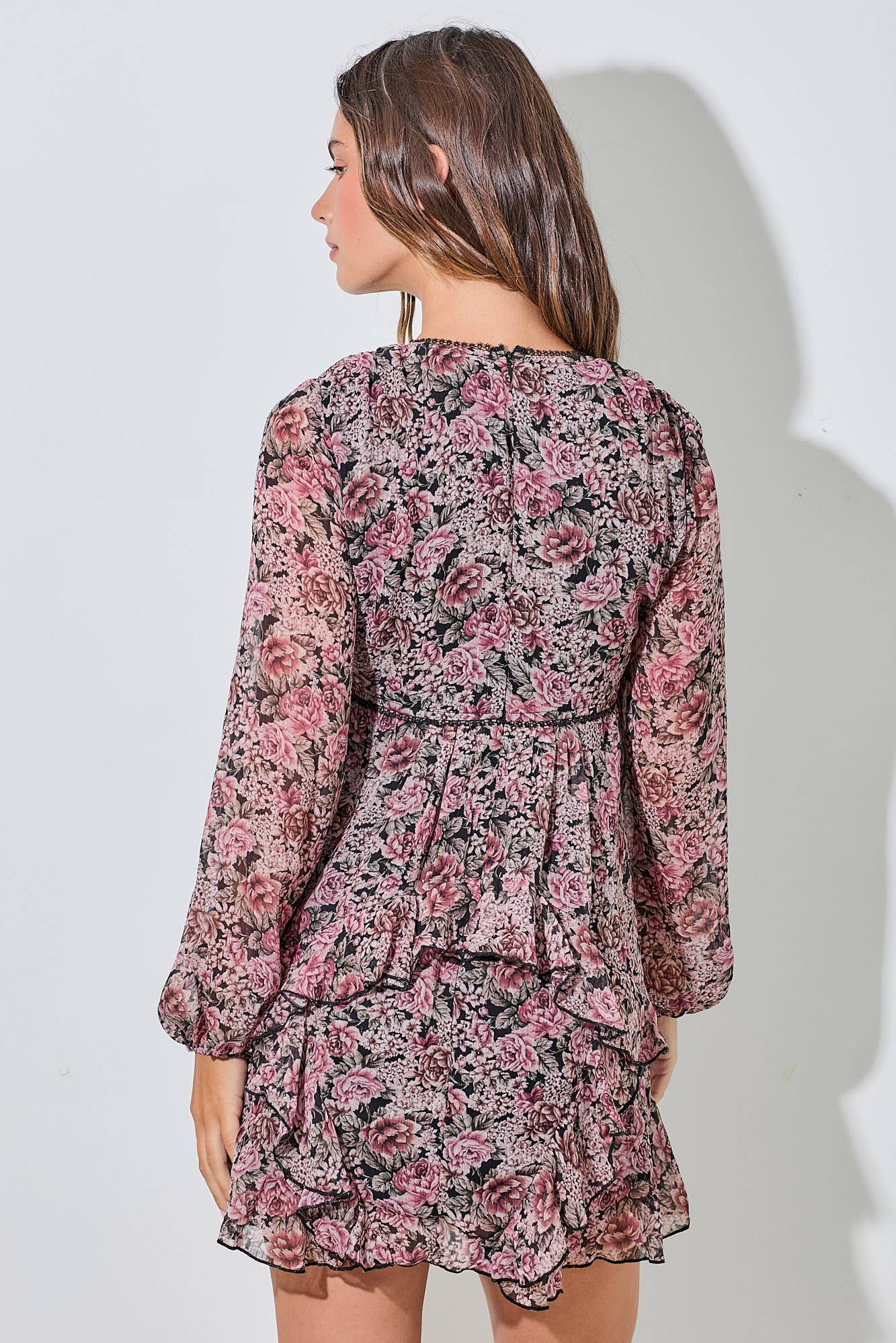 Midnight Floral Mini Dress