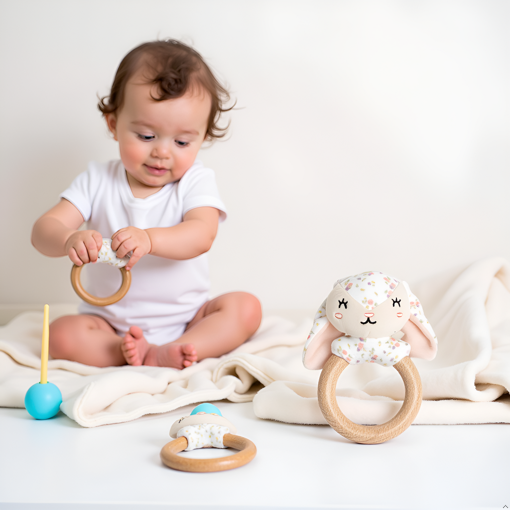 Floral Bunny Baby Teether