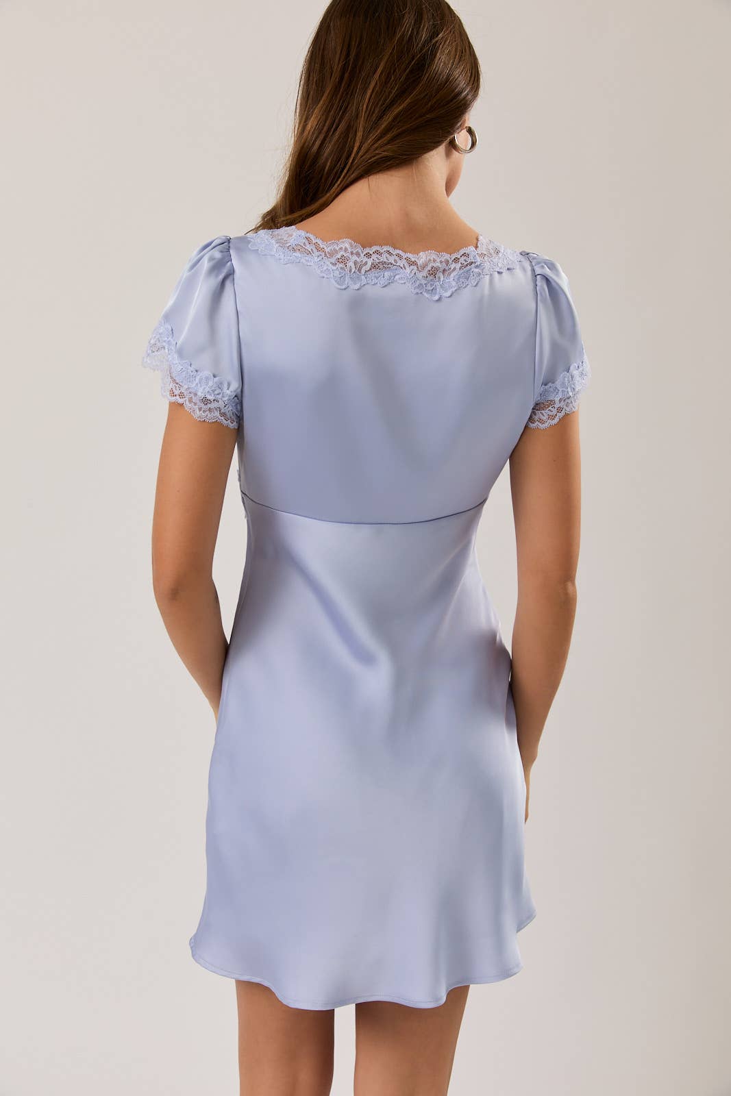 Baby Blue Lace Mini Dress
