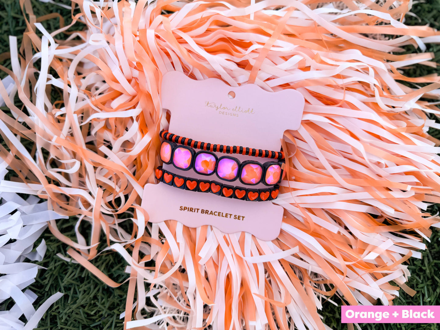 Team Spirit Stretch Bracelet Set - ORANGE